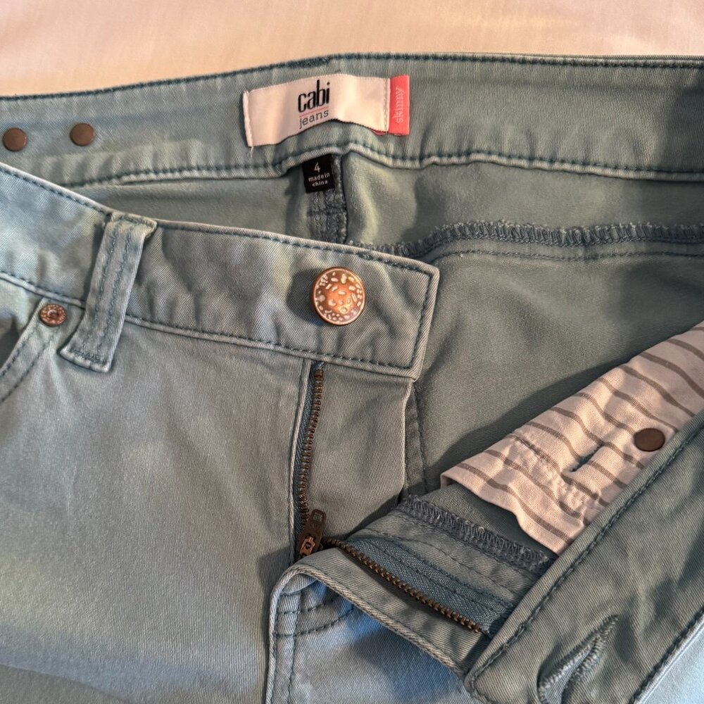 CAbi Tidal Blue Skinny Stretch Denim Jeans - Size 4 - Style #5169 - Picture 4 of 10